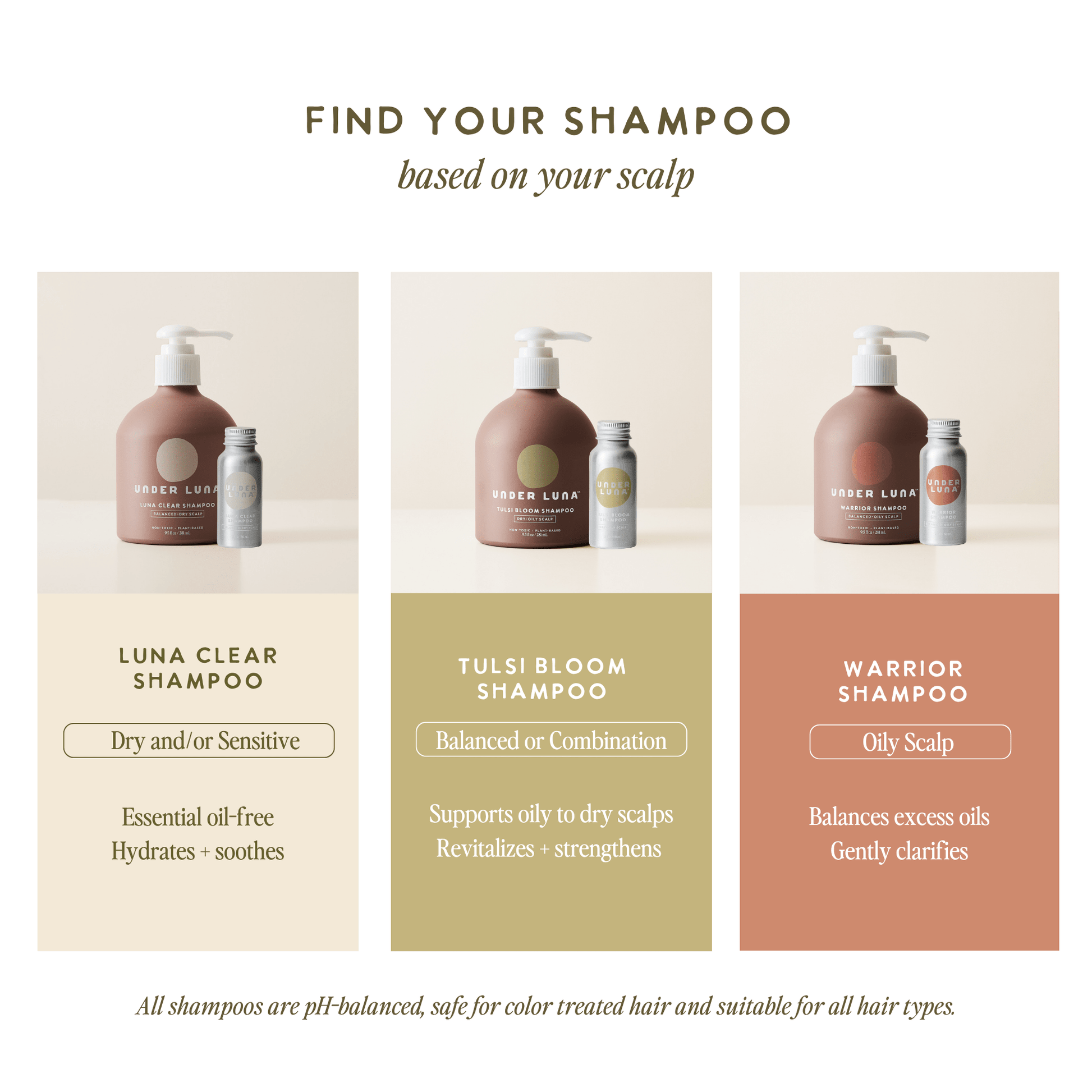 WHS - 2 oz. Trial Size Shampoos + Conditioners NEW MSRP $12 - UNDER LUNA™